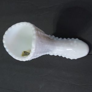 Vintage Fenton 8 Milk Glass Hobnail Boot w/Original Tag&price attached.